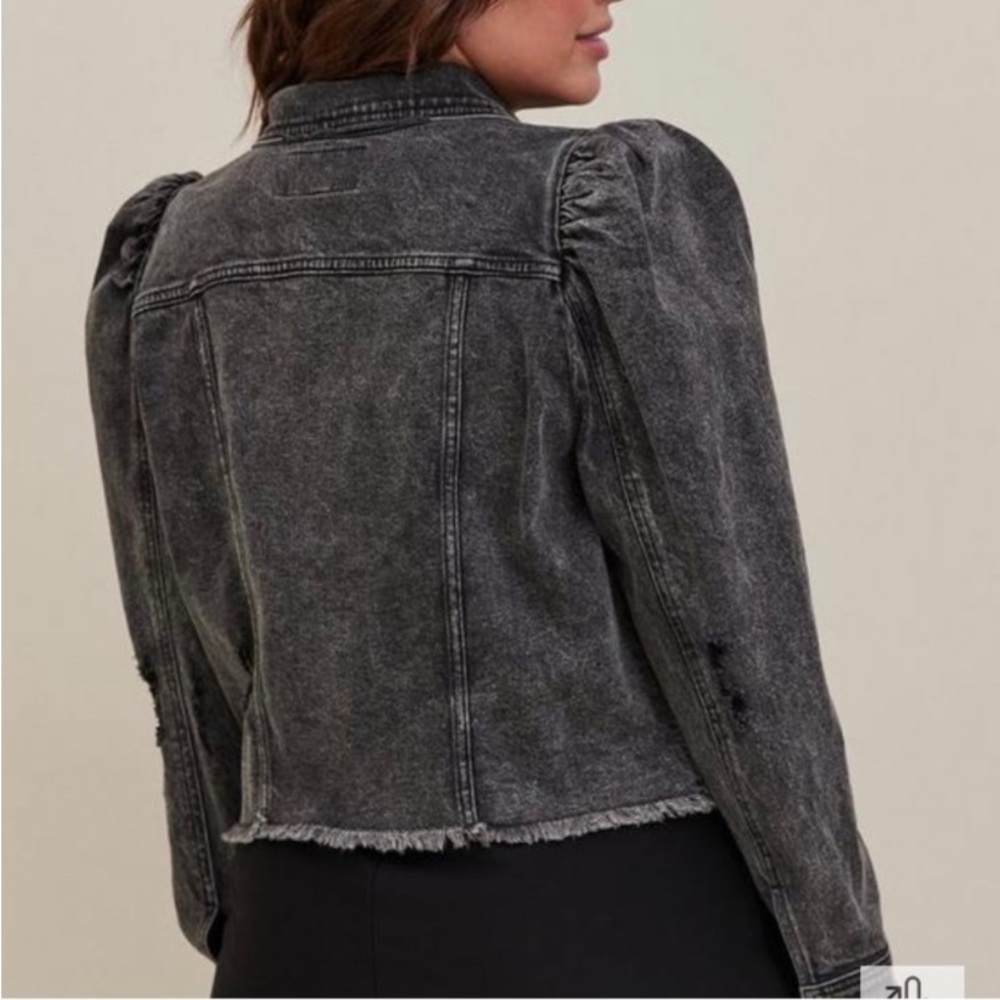Torrid puff sleeve denim jacket - Picture 4 of 17